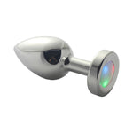 Ple'sur 3-Setting LED Light-Up Metal Anal Plug Small