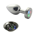 Ple'sur 3-Setting LED Light-Up Metal Anal Plug Small