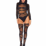 Truth Or Dare Bodysuit And Thigh Highs Set